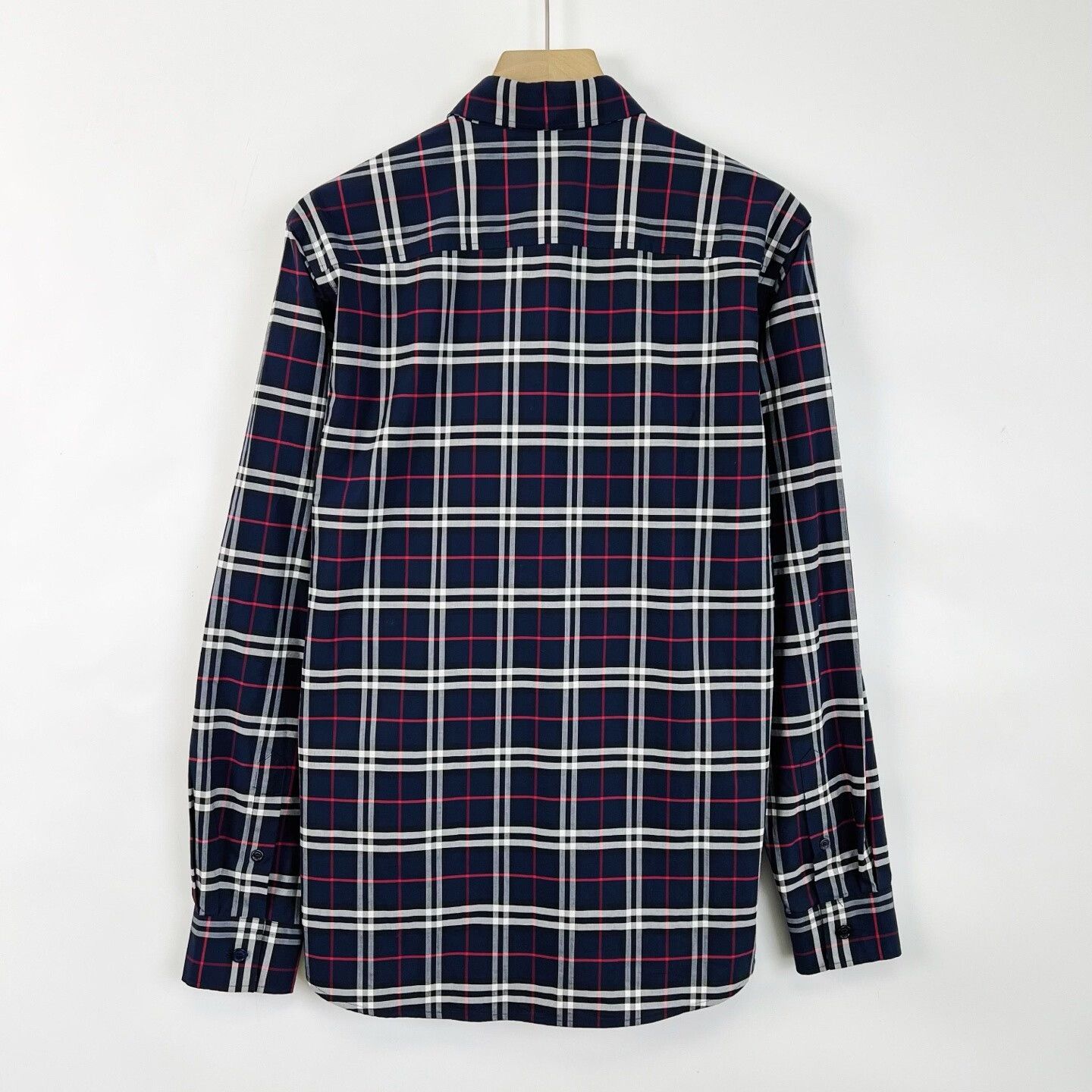 Burberry Burberry Navy Check Long-Sleeve Shirt Size US S / EU 44-46 / 1 - 3 Thumbnail