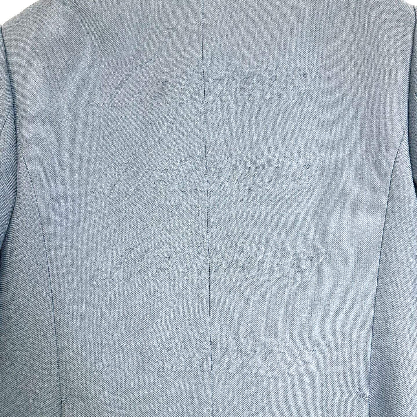WE11DONE We11done Blue Embossed Logo Lapel Blazer Size XS / US 0-2 / IT 36-38 - 8 Thumbnail
