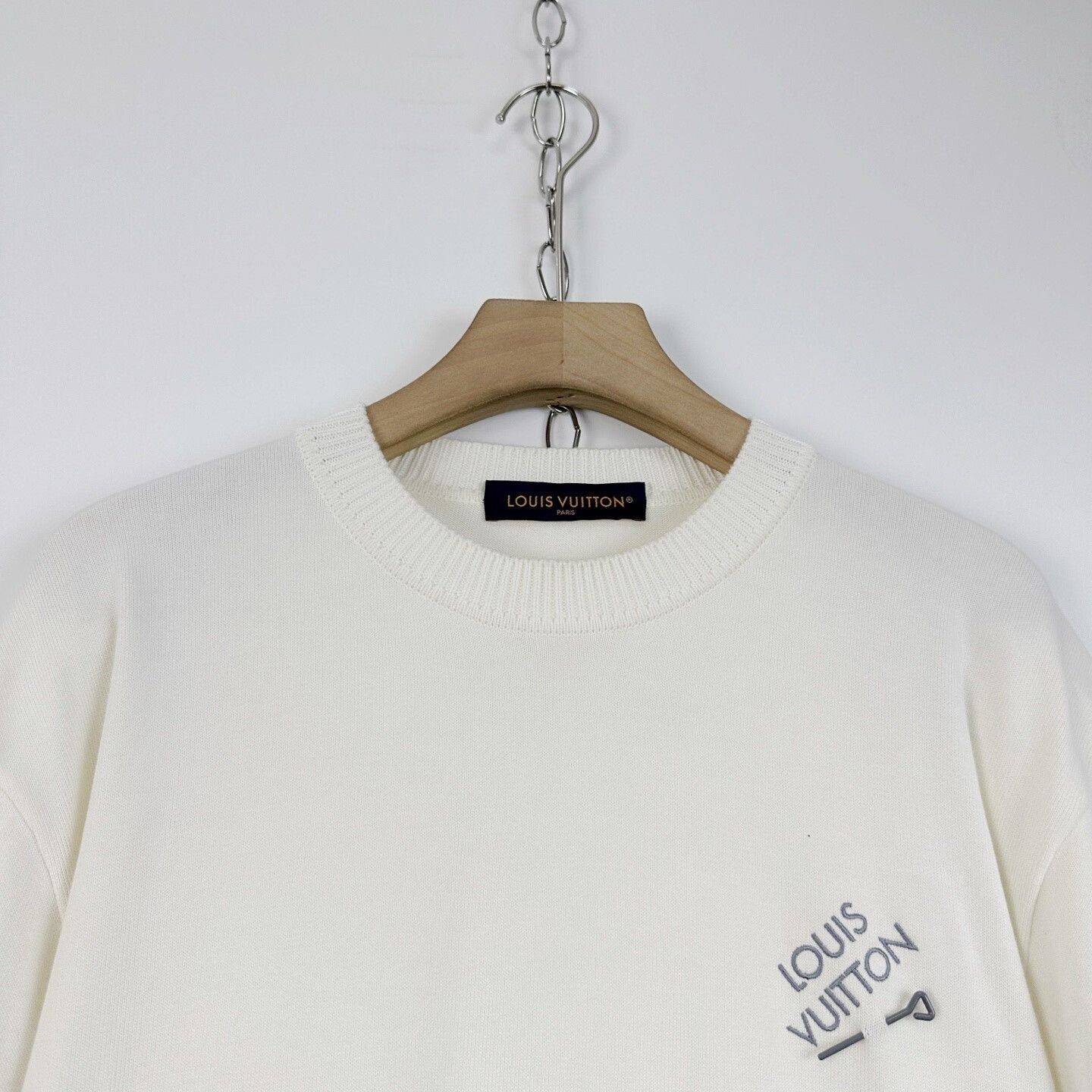 Louis Vuitton Louis Vuitton Chest Logo Embroidered Knit Tee Size US XL / EU 56 / 4 - 3 Thumbnail