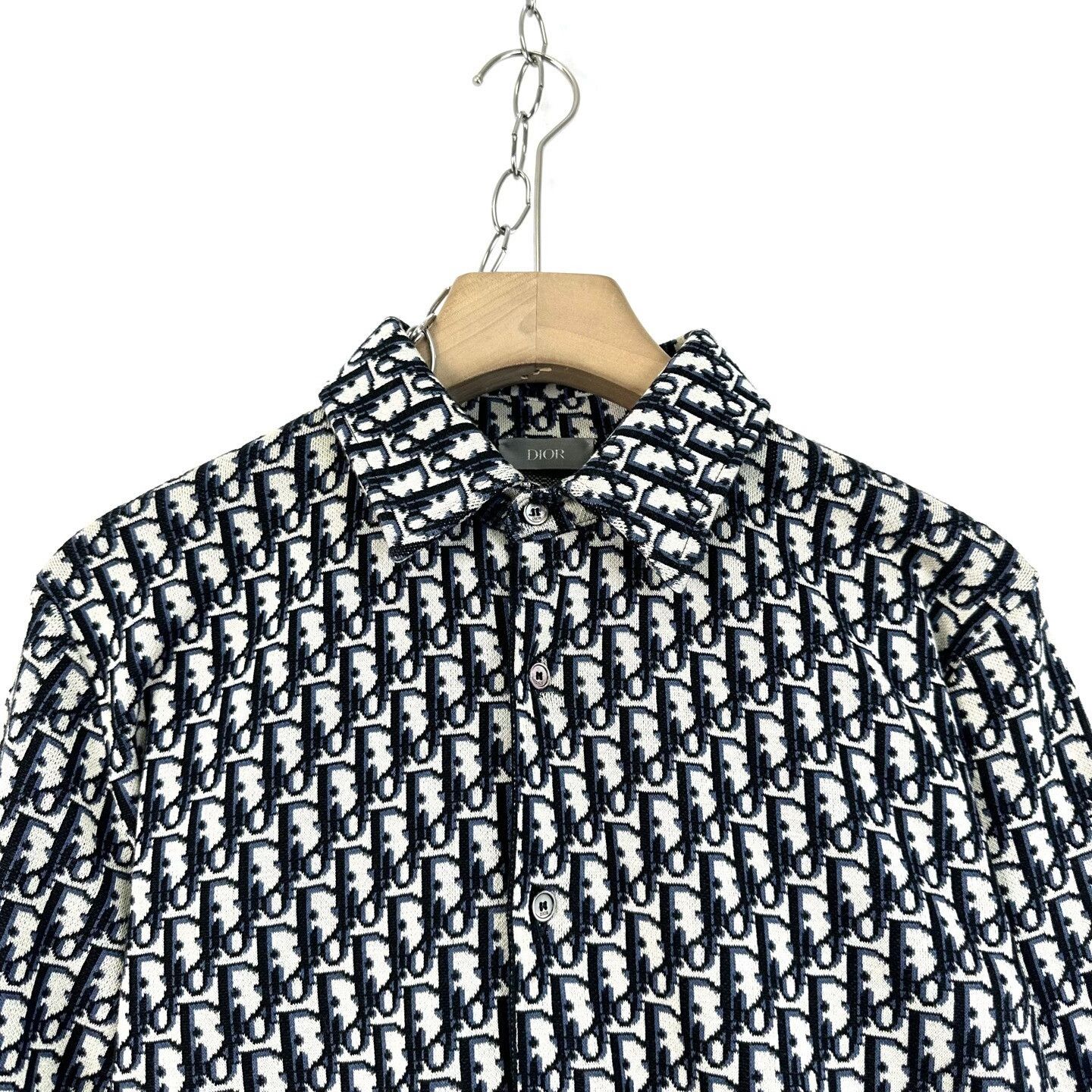 Dior Dior Monogram Logo Long Sleeve Cotton Shirt Size S / US 4 / IT 40 - 3 Thumbnail