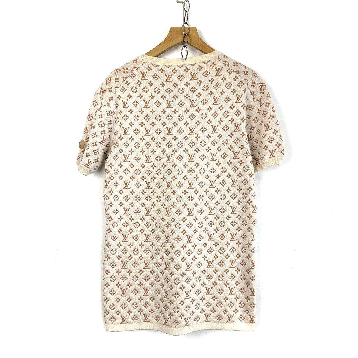 Louis Vuitton Louis Vuitton Laser-Cut Logo Silk T-Shirt Size US XL / EU 56 / 4 - 2 Thumbnail