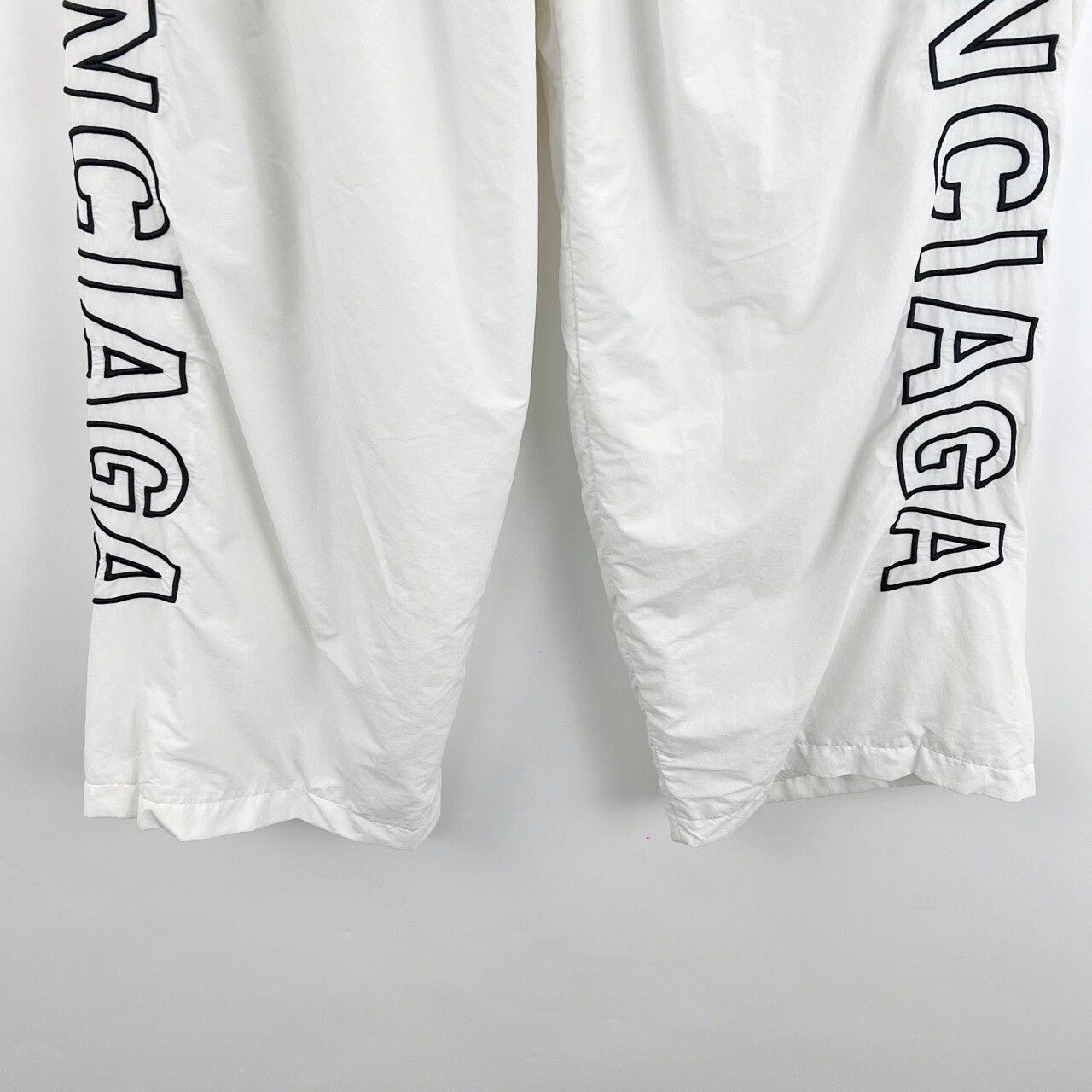Balenciaga Balenciaga White Logo Embroidered Track Pants Size US 35 - 5 Thumbnail
