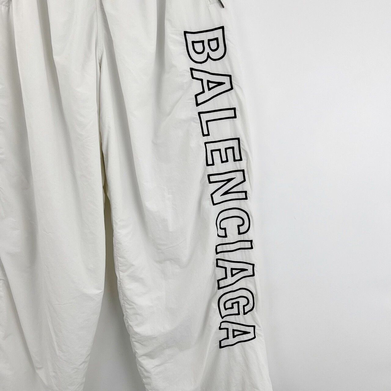 Balenciaga Balenciaga White Logo Embroidered Track Pants Size US 35 - 3 Thumbnail