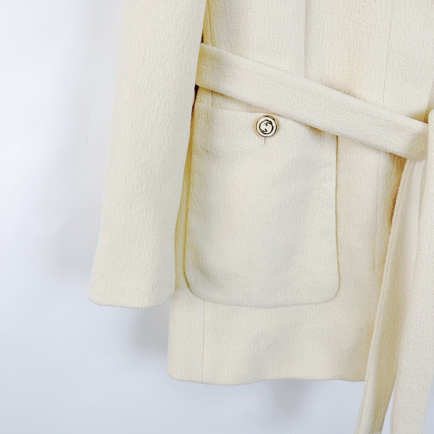 Gucci Gucci Beige Wool Single-Breasted Blazer Size M / US 6-8 / IT 42-44 - 4 Thumbnail