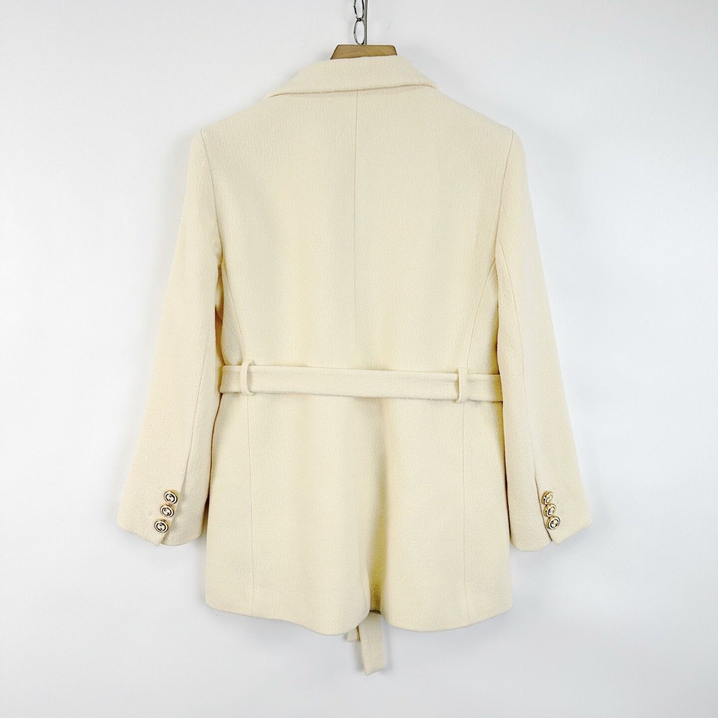 Gucci Gucci Beige Wool Single-Breasted Blazer Size M / US 6-8 / IT 42-44 - 2 Thumbnail