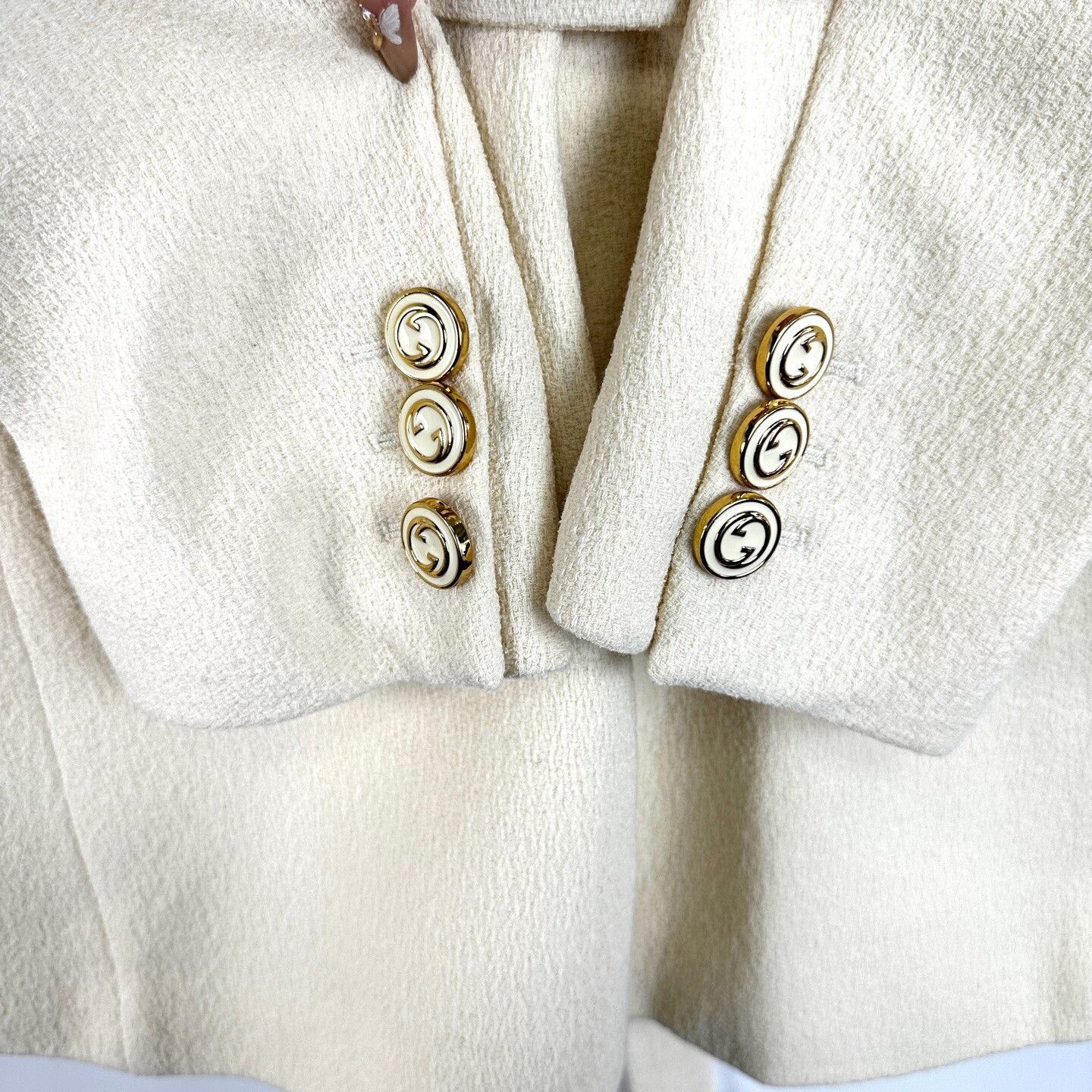 Gucci Gucci Beige Wool Single-Breasted Blazer Size M / US 6-8 / IT 42-44 - 6 Thumbnail