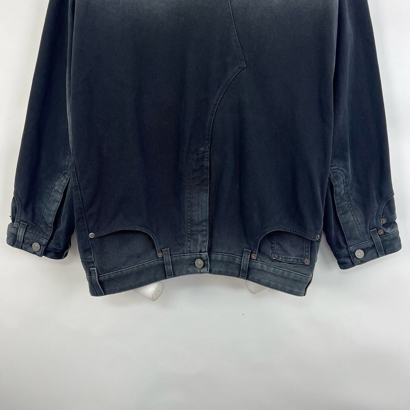 Balenciaga Balenciaga Deconstructed Black Denim Jacket Size XS / US 0-2 / IT 36-38 - 7 Thumbnail