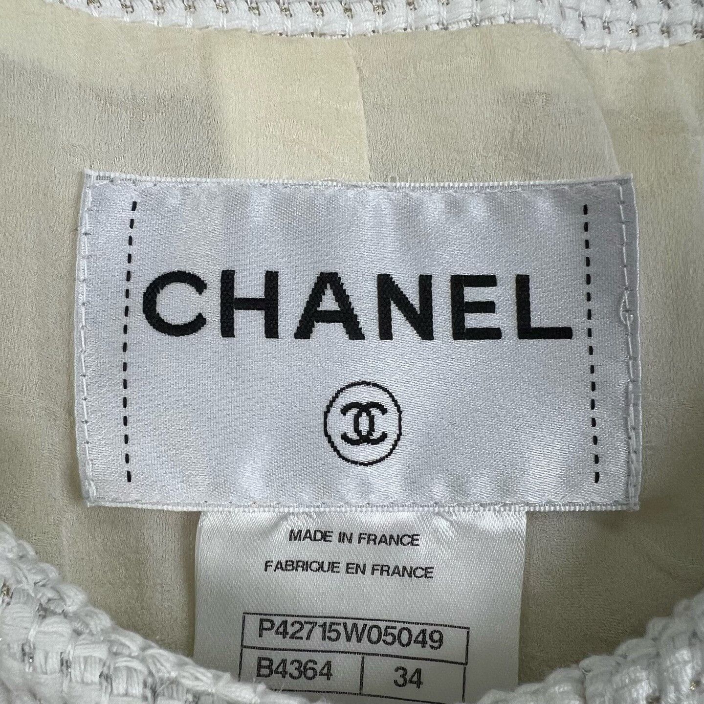 Chanel Chanel White Blue Waffle Knit Cardigan Size XXS / US 00 / IT 34 - 4 Thumbnail