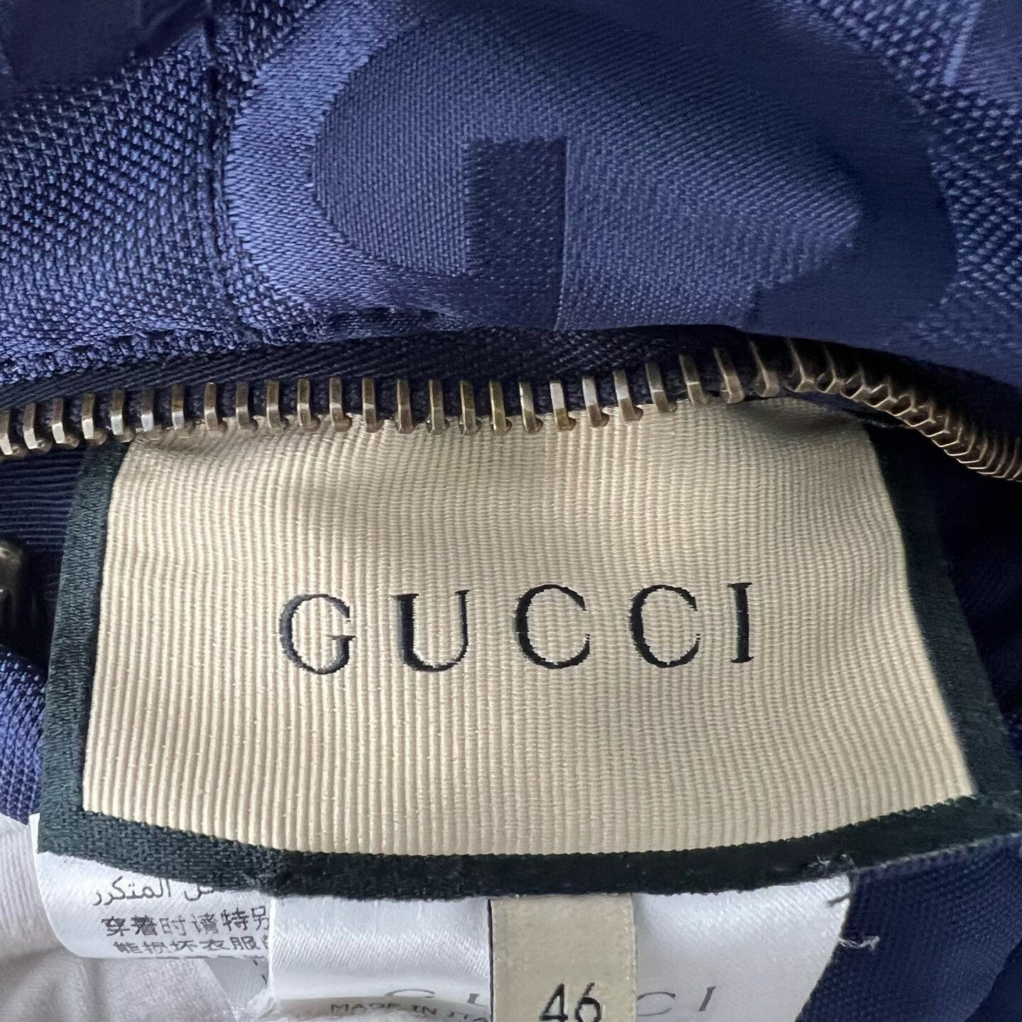 Gucci Gucci Blue Logo Reversible Cotton Jacket Size US S / EU 44-46 / 1 - 8 Thumbnail