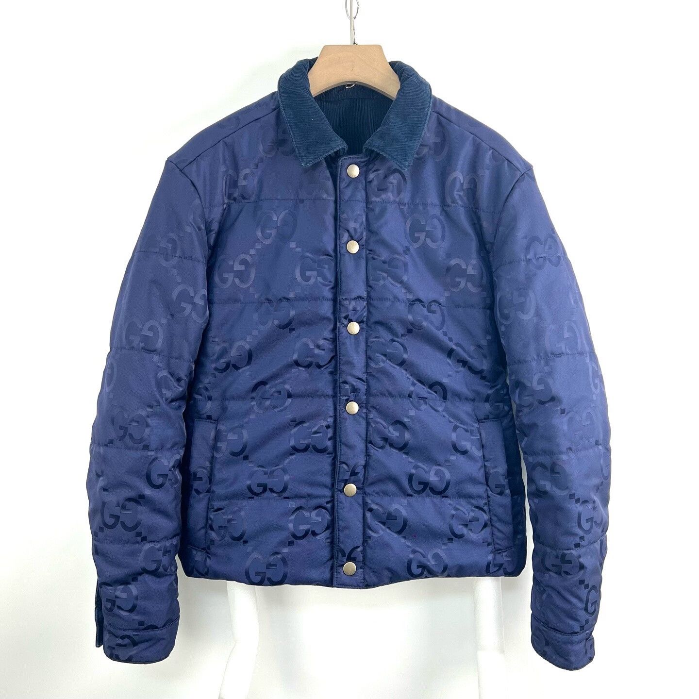 Gucci Gucci Blue Logo Reversible Cotton Jacket Size US S / EU 44-46 / 1 - 2 Thumbnail