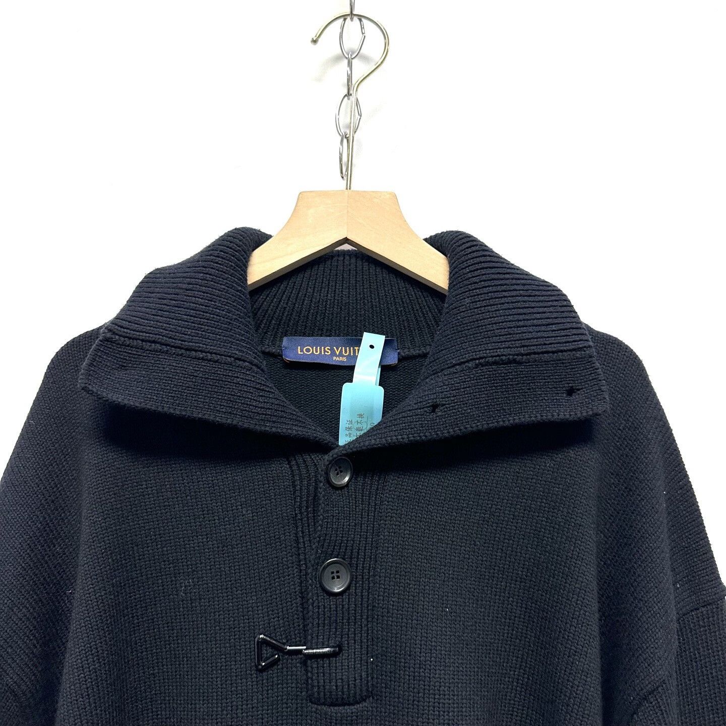 Louis Vuitton Louis Vuitton Black Wool Polo Collar Sweater Size US M / EU 48-50 / 2 - 4 Thumbnail
