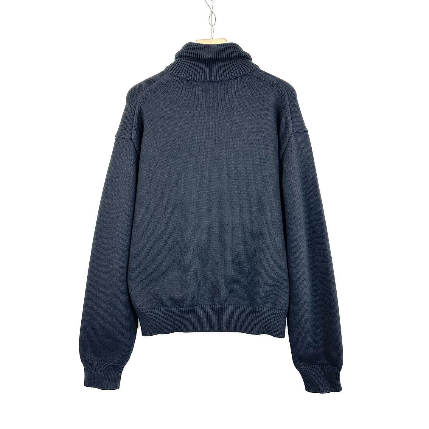 Louis Vuitton Louis Vuitton Black Wool Polo Collar Sweater Size US M / EU 48-50 / 2 - 2 Thumbnail