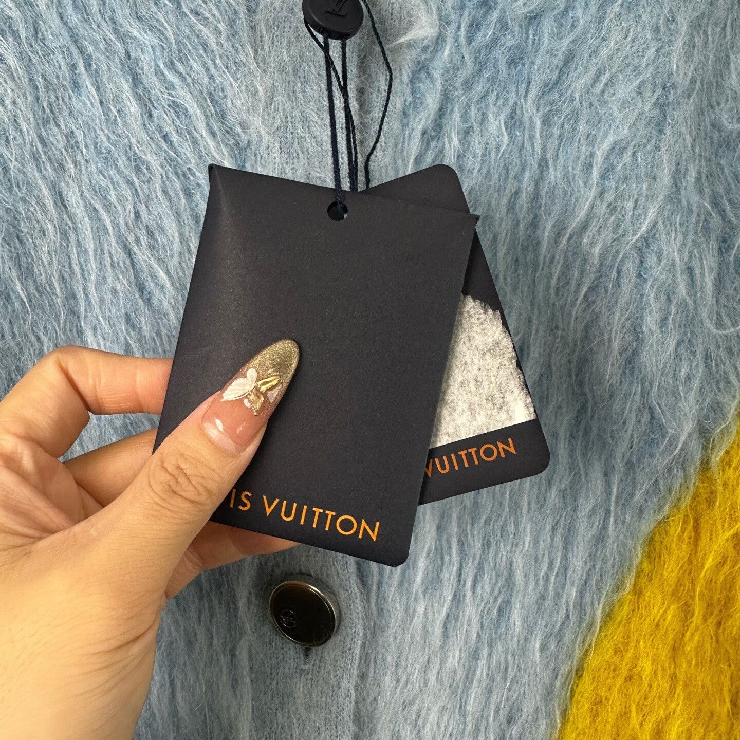 Louis Vuitton Louis Vuitton Blue Mohair Side Stripe Cardigan Size M / US 6-8 / IT 42-44 - 5 Thumbnail