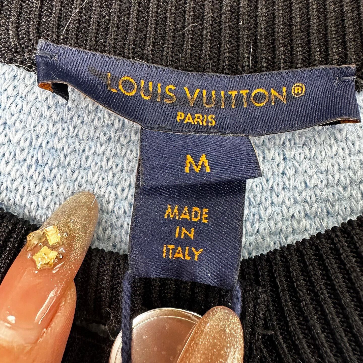 Louis Vuitton Louis Vuitton Blue Mohair Side Stripe Cardigan Size M / US 6-8 / IT 42-44 - 4 Thumbnail