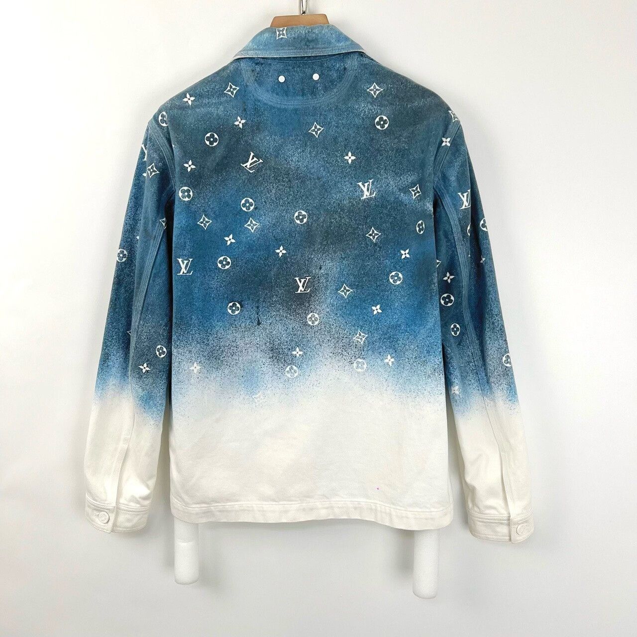 Louis Vuitton Louis Vuitton Blue White Starry Monogram Denim Jacket Size S / US 4 / IT 40 - 2 Thumbnail