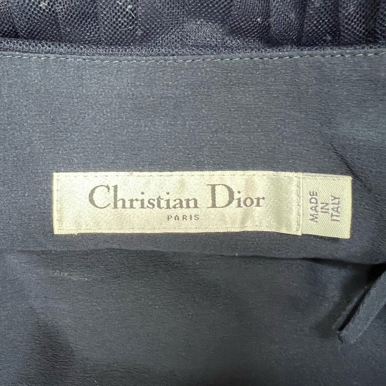 Dior Dior Navy Tulle Midi Skirt Size 36" / US 14 / IT 50 - 3 Thumbnail