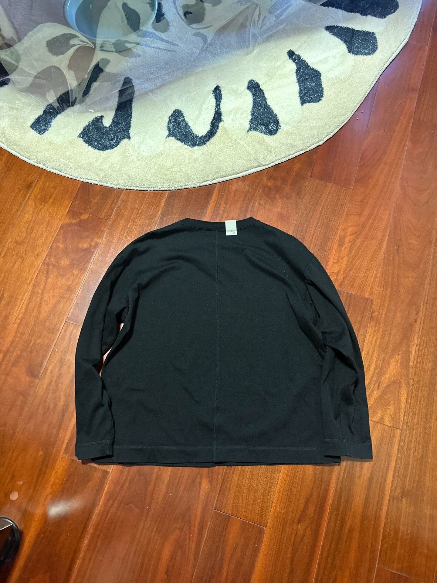 N.Hoolywood N.hoolywood Black Crewneck Long-Sleeve T-Shirt Size US XL / EU 56 / 4 - 2 Thumbnail