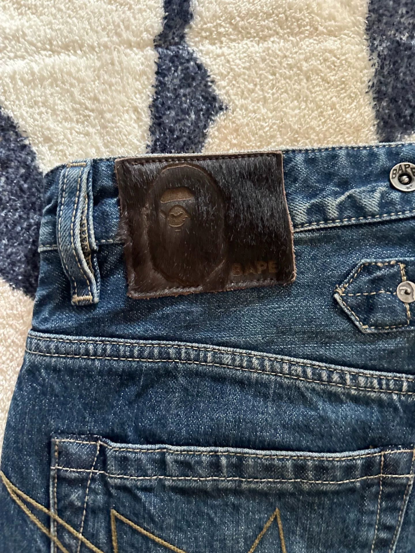 Bape BAPE Washed Selvedge Five-Pocket Jeans Size US 34 / EU 50 - 5 Thumbnail