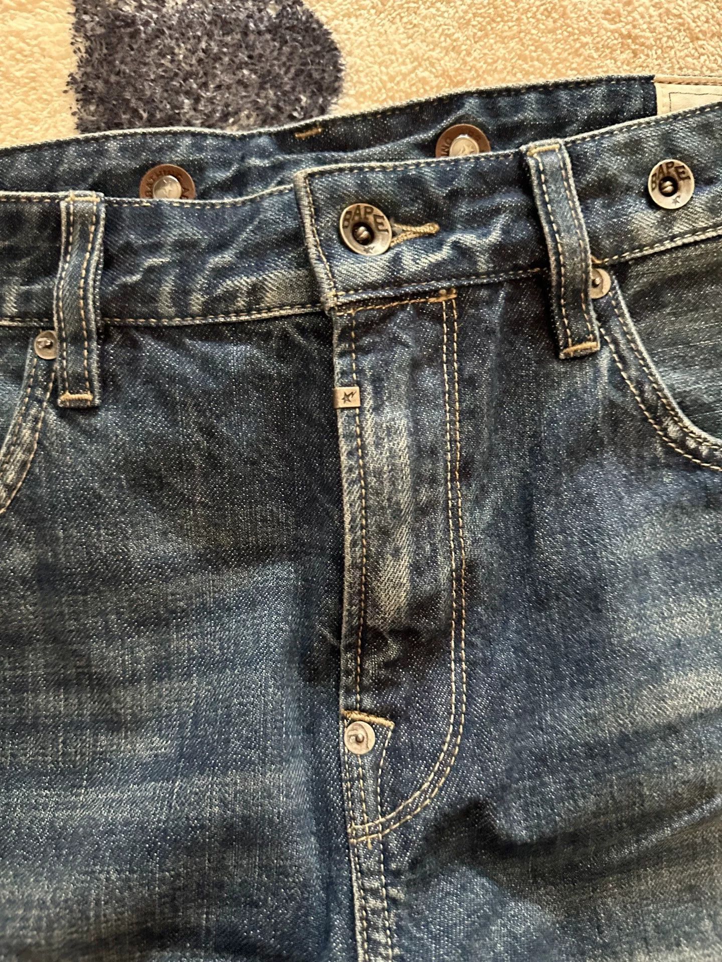 Bape BAPE Washed Selvedge Five-Pocket Jeans Size US 34 / EU 50 - 3 Thumbnail