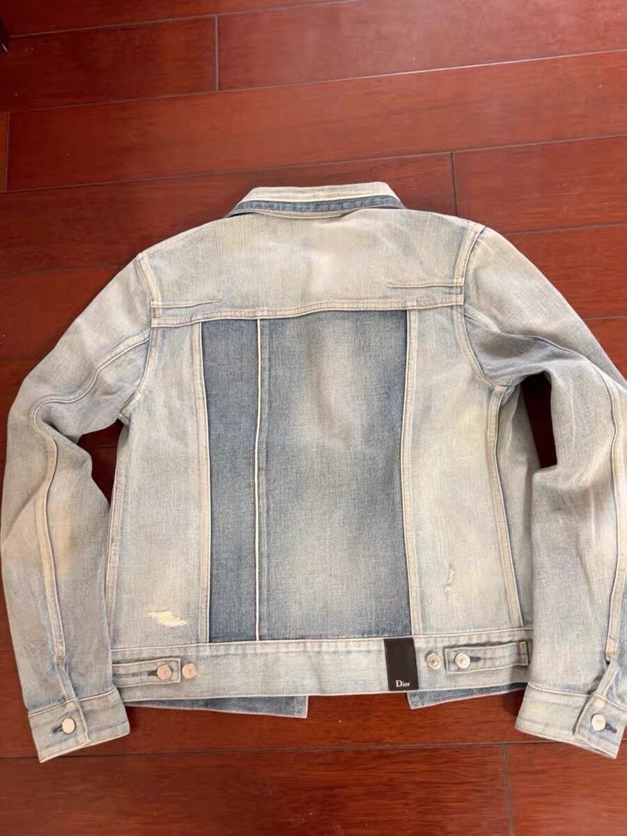 Dior Dior Distressed Slim Denim Jacket Size US M / EU 48-50 / 2 - 2 Thumbnail