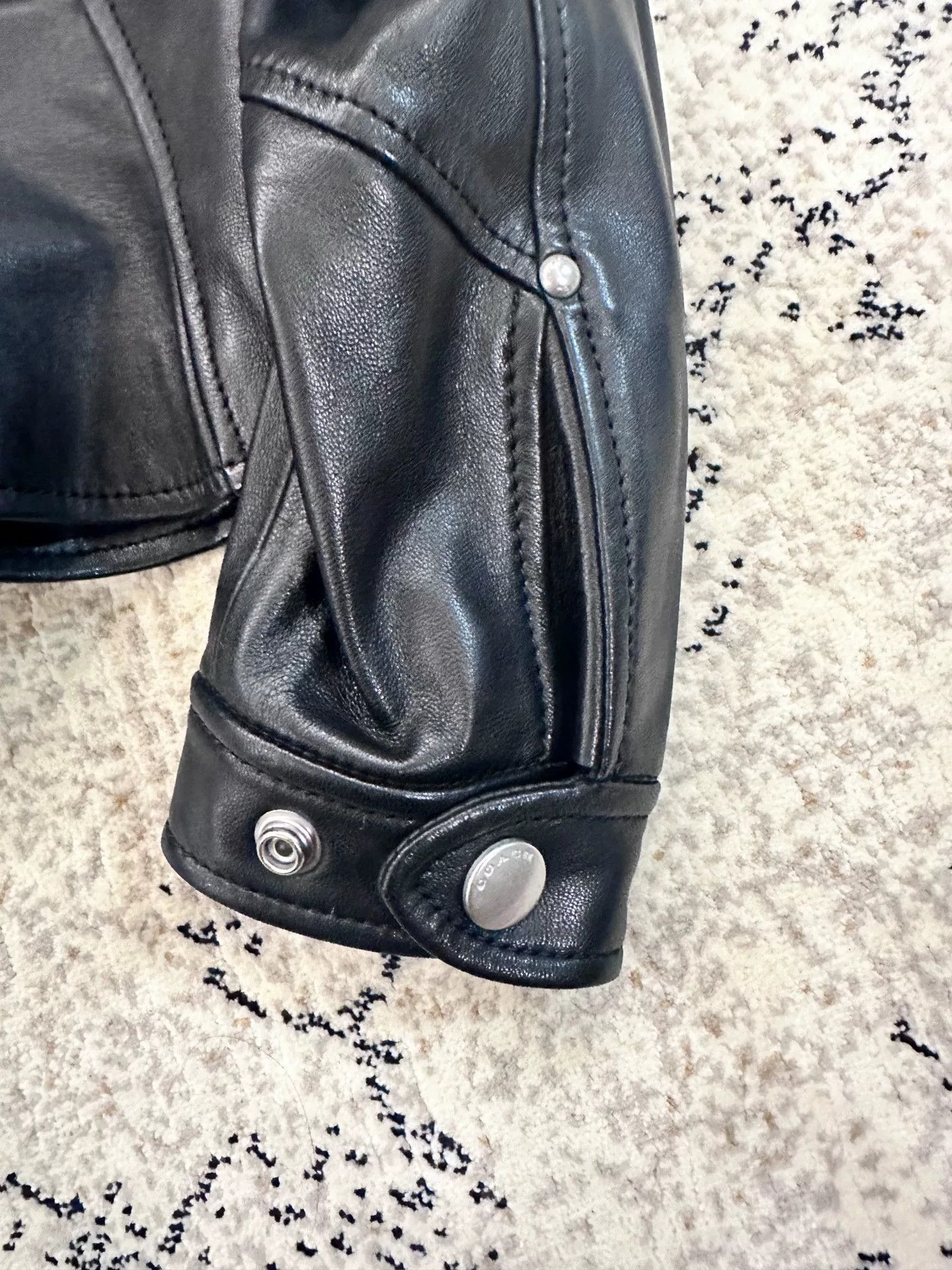 COACH Leather Moto Jacket XS