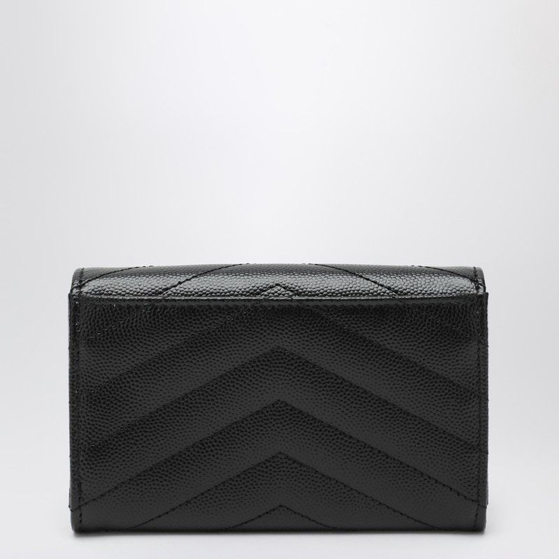 Saint Laurent Paris Saint Laurent Black Monogram Envelope Small Wallet Size ONE SIZE - 2 Thumbnail