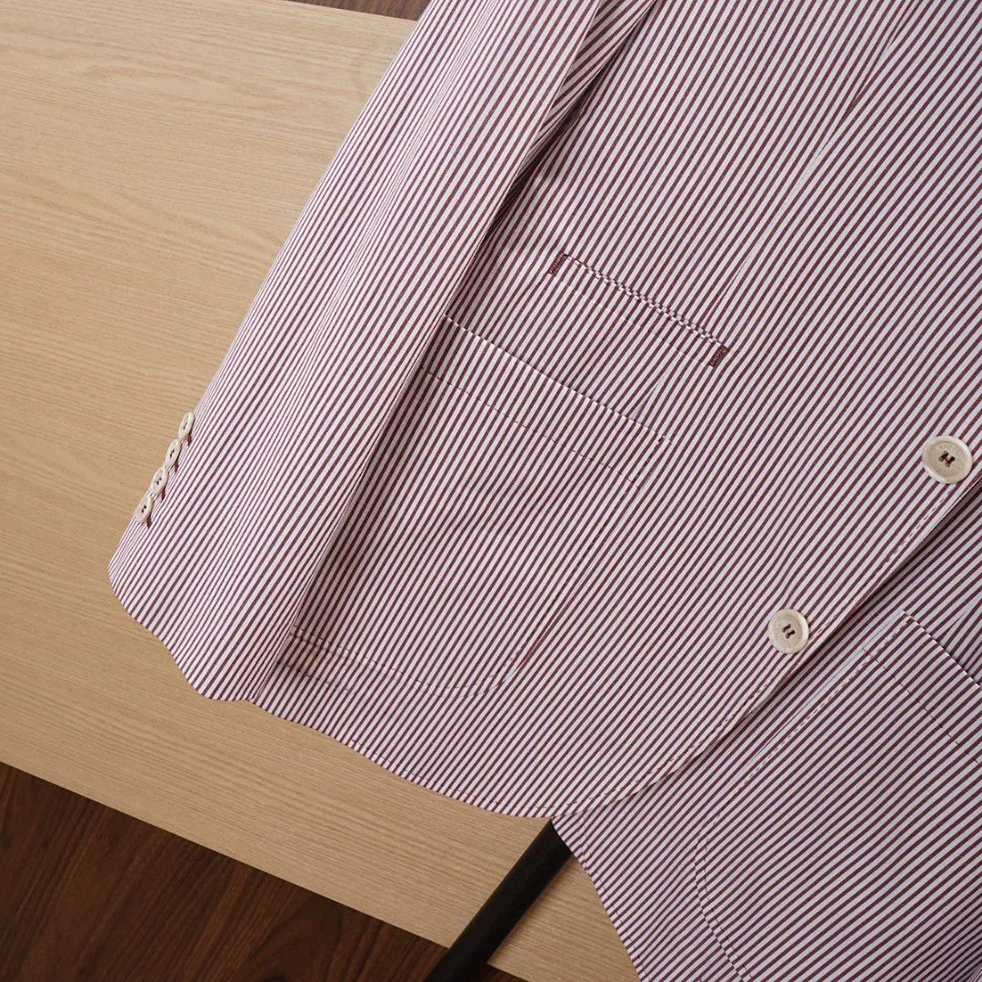 Brunello Cucinelli Brunello Cucinelli Men's Striped Blazer Size US M / EU 48-50 / 2 - 5 Thumbnail