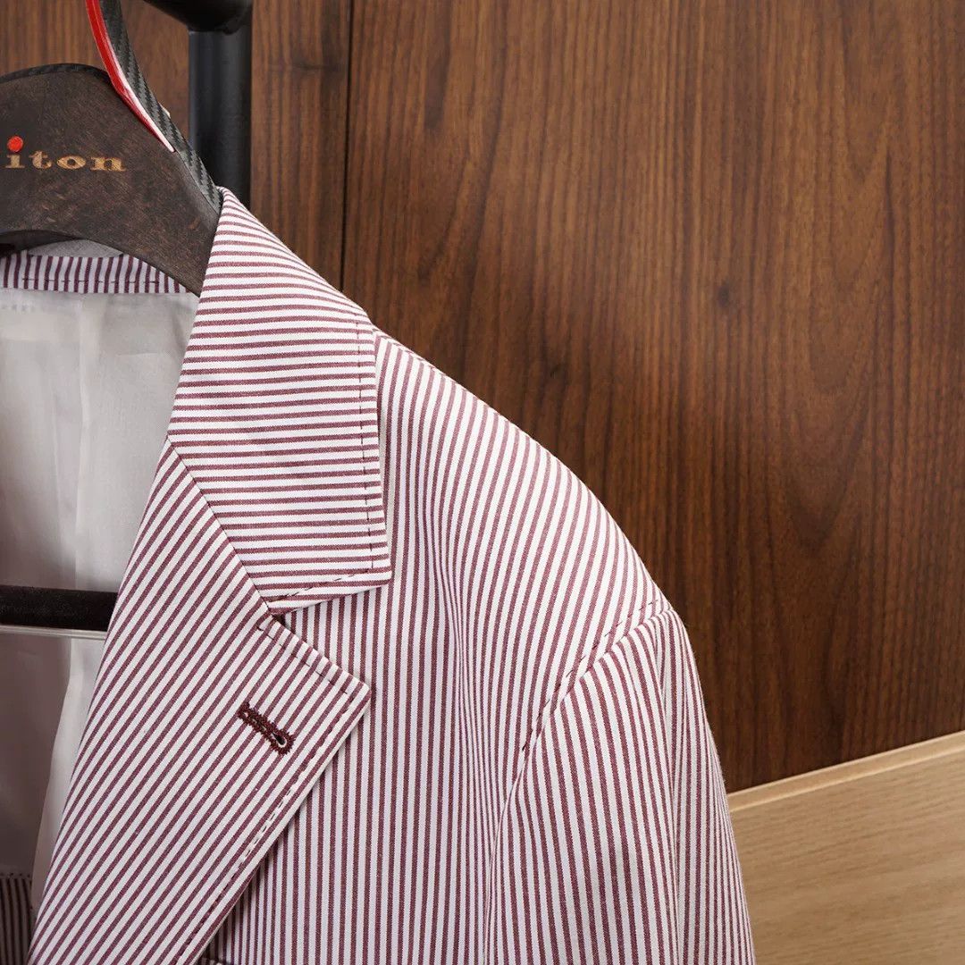 Brunello Cucinelli Brunello Cucinelli Men's Striped Blazer Size US M / EU 48-50 / 2 - 4 Thumbnail