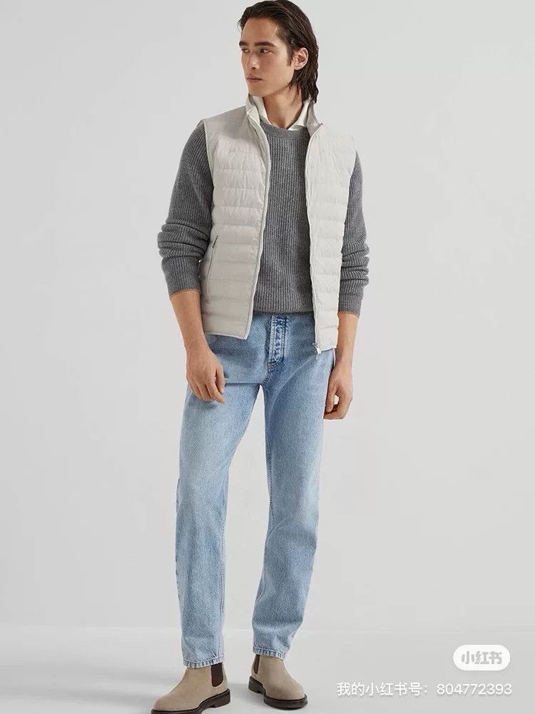 Brunello Cucinelli Brunello Cucinelli Beige Down Vest Size US S / EU 44-46 / 1 - 4 Thumbnail