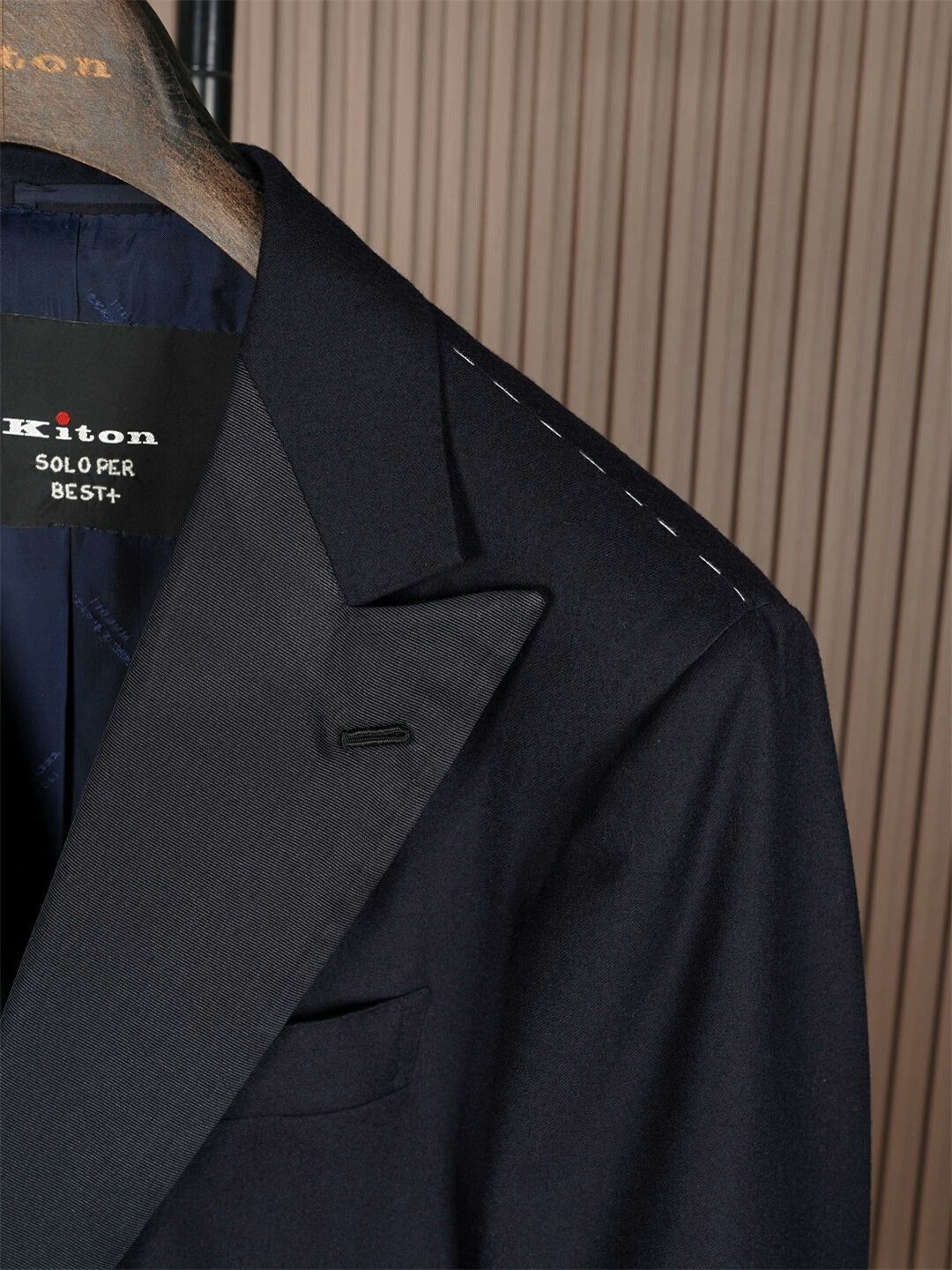 Kiton Kiton Dark Blue Wool Flannel Suit Size US M / EU 48-50 / 2 - 4 Thumbnail
