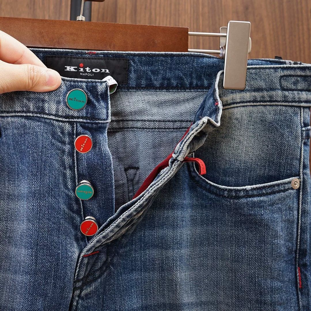 Kiton Kiton Distressed Denim Jeans for Sale Size US 33 - 7 Thumbnail