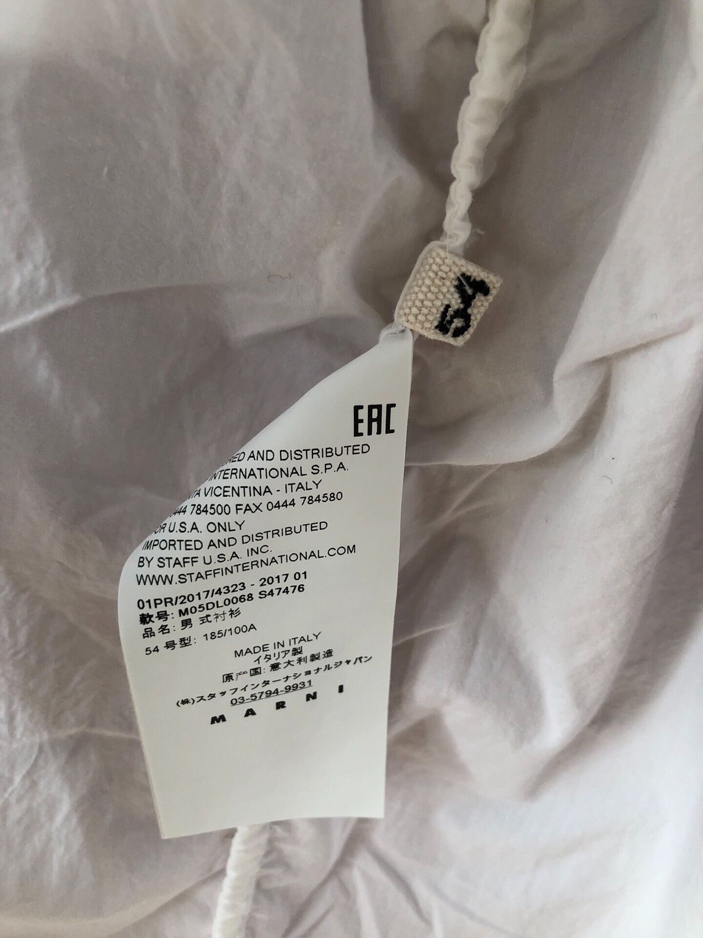 Marni MARNI Pleated White Shirt Size 54 Size US L / EU 52-54 / 3 - 4 Thumbnail