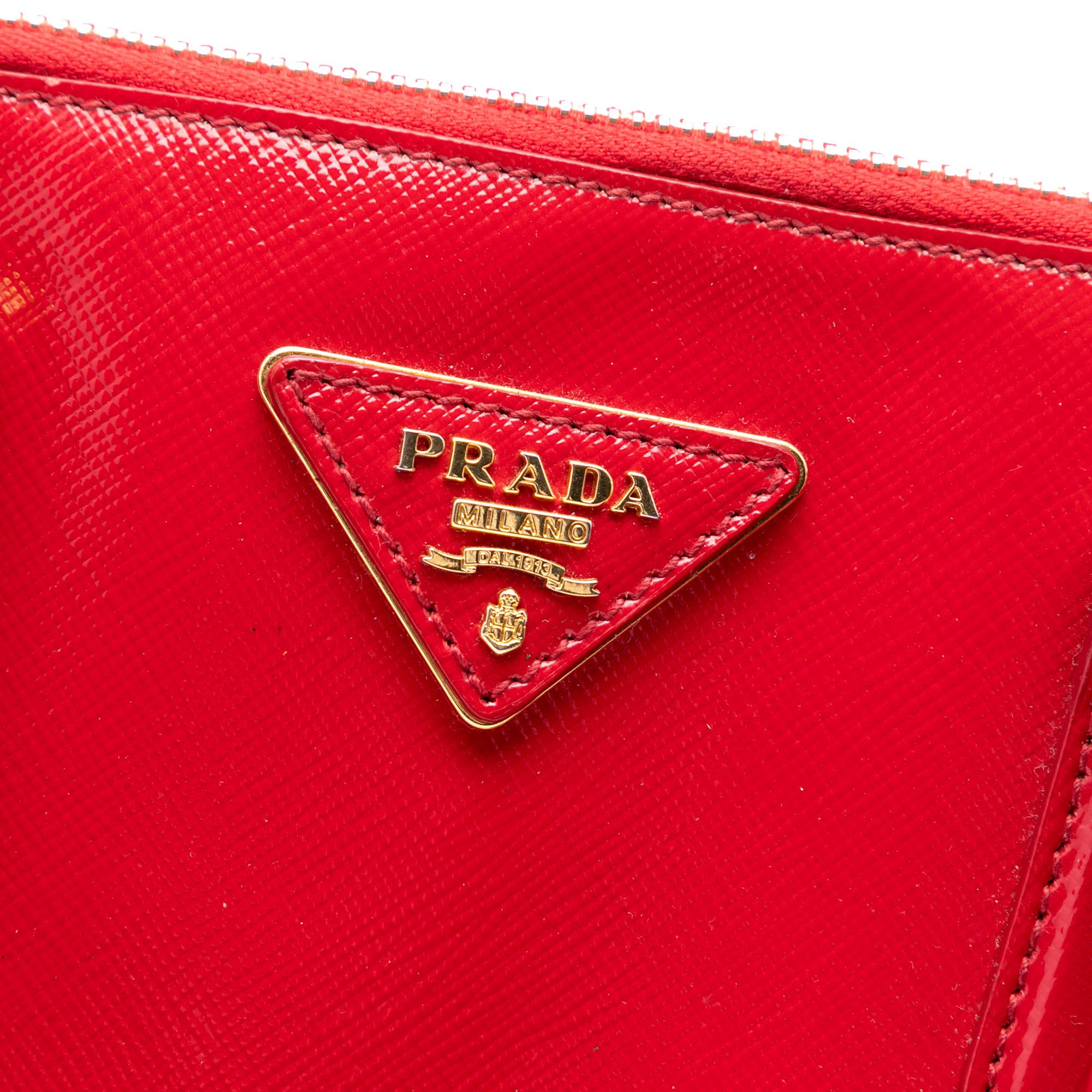 Prada Prada Medium Saffiano Vernice Promenade Satchel Size ONE SIZE - 6 Thumbnail