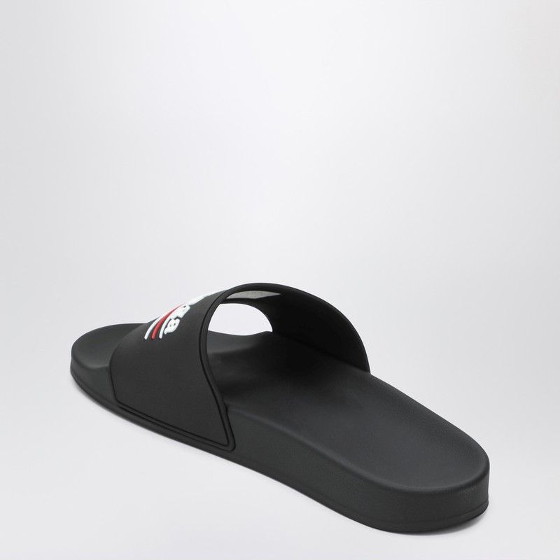 Balenciaga Balenciaga Pool Slide Rubber Sandals In Black Size US 8 / EU 41 - 2 Thumbnail
