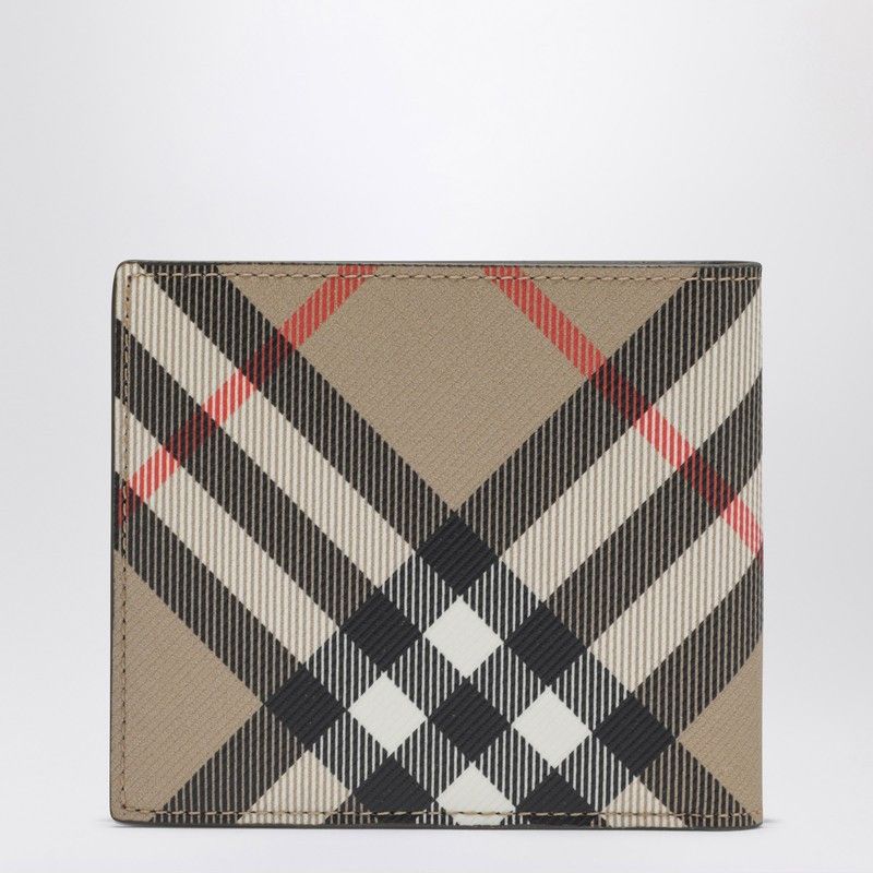Burberry Burberry Beige Check-Pattern Wallet Size ONE SIZE - 2 Thumbnail