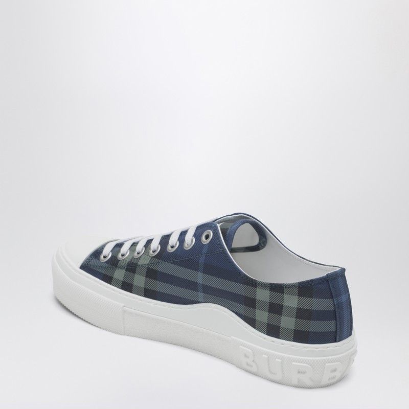 Burberry Burberry Blue Check Cotton Sneakers Size US 10 / EU 43 - 2 Thumbnail