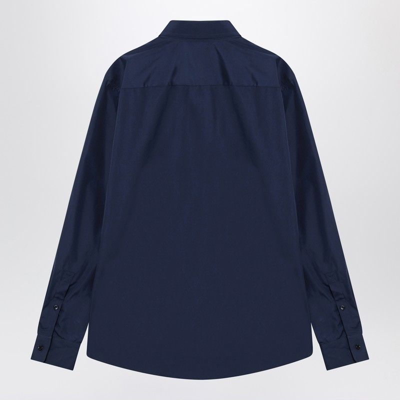 Burberry Burberry Blue Cotton Shirt With Ekd Size US M / EU 48-50 / 2 - 2 Thumbnail