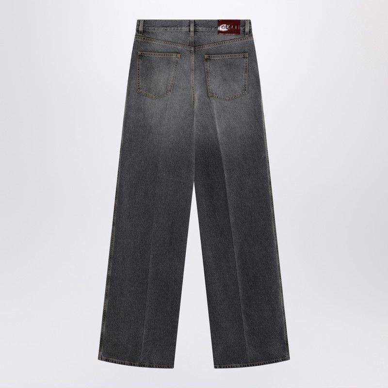 Gucci Gucci Grey Stone-Washed Wide-Leg Jeans Size 26" / US 2 / IT 38 - 2 Thumbnail