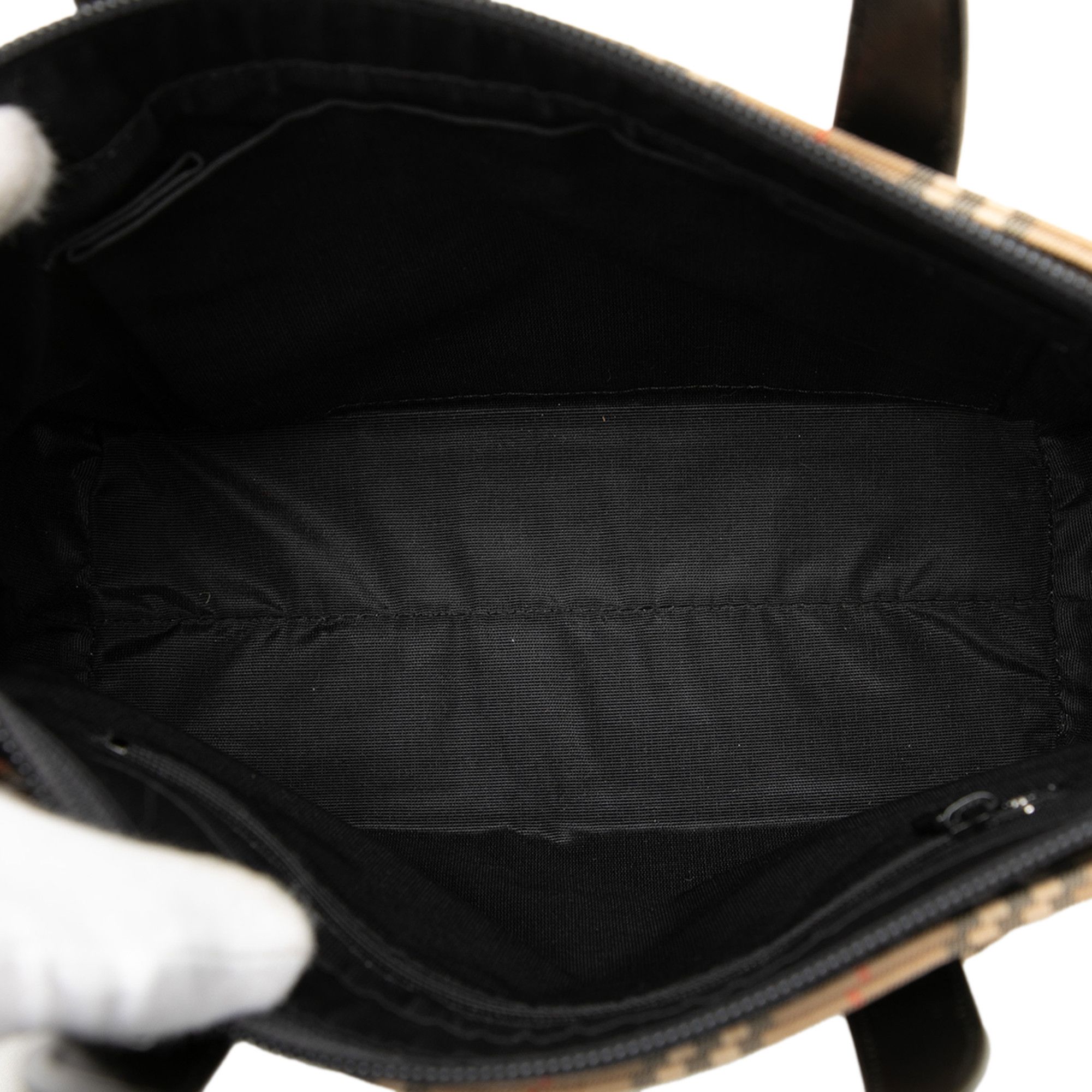 Burberry Burberry Haymarket Check Canvas Handbag Size ONE SIZE - 4 Thumbnail