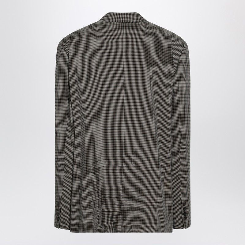Balenciaga Balenciaga Khaki And Brown Gingham Jacket Size US M / EU 48-50 / 2 - 2 Thumbnail