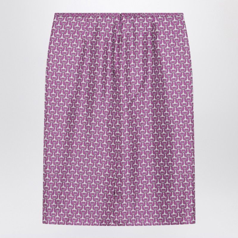 Gucci Gucci Pink Pencil Skirt With Horsebit Print Size 27" / US 4 / IT 40 - 2 Thumbnail