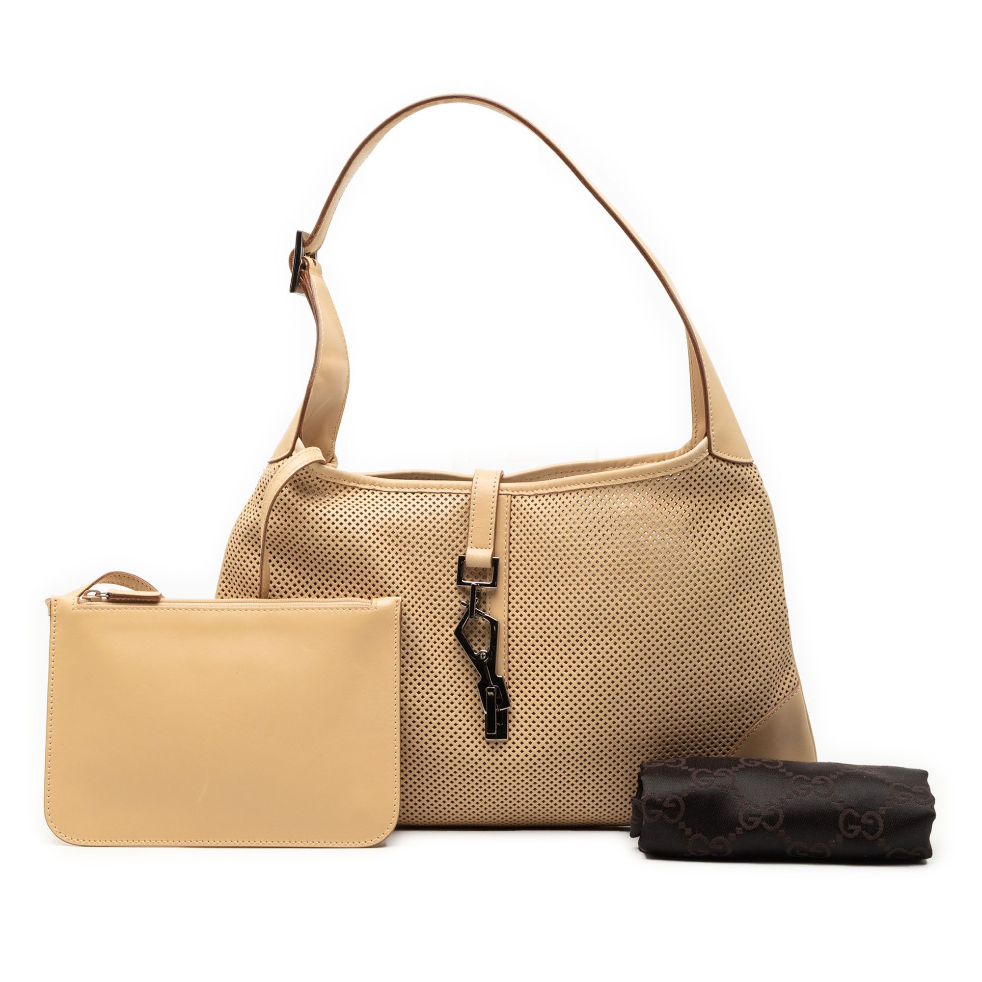 Gucci Gucci Perforated Calfskin Jackie Hobo Size ONE SIZE - 9 Thumbnail