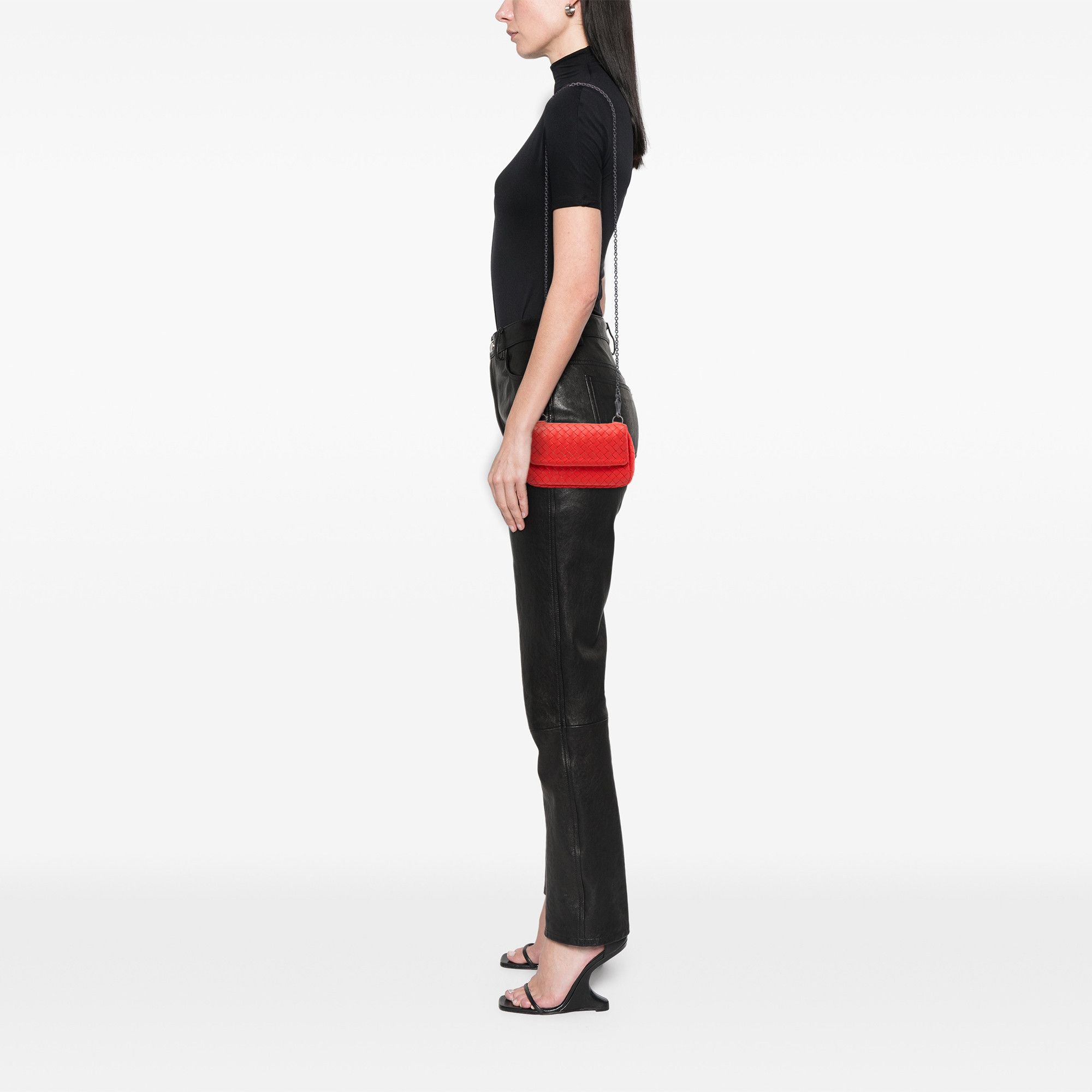 Bottega Veneta Bottega Veneta Mini Nappa Intrecciato Expandable Chain Flap Crossbody Size ONE SIZE - 7 Thumbnail
