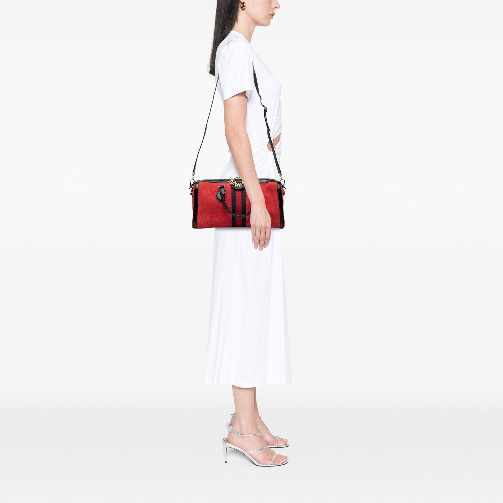 Gucci Gucci Medium Suede Web Ophidia Top Handle Bag Size ONE SIZE - 7 Thumbnail