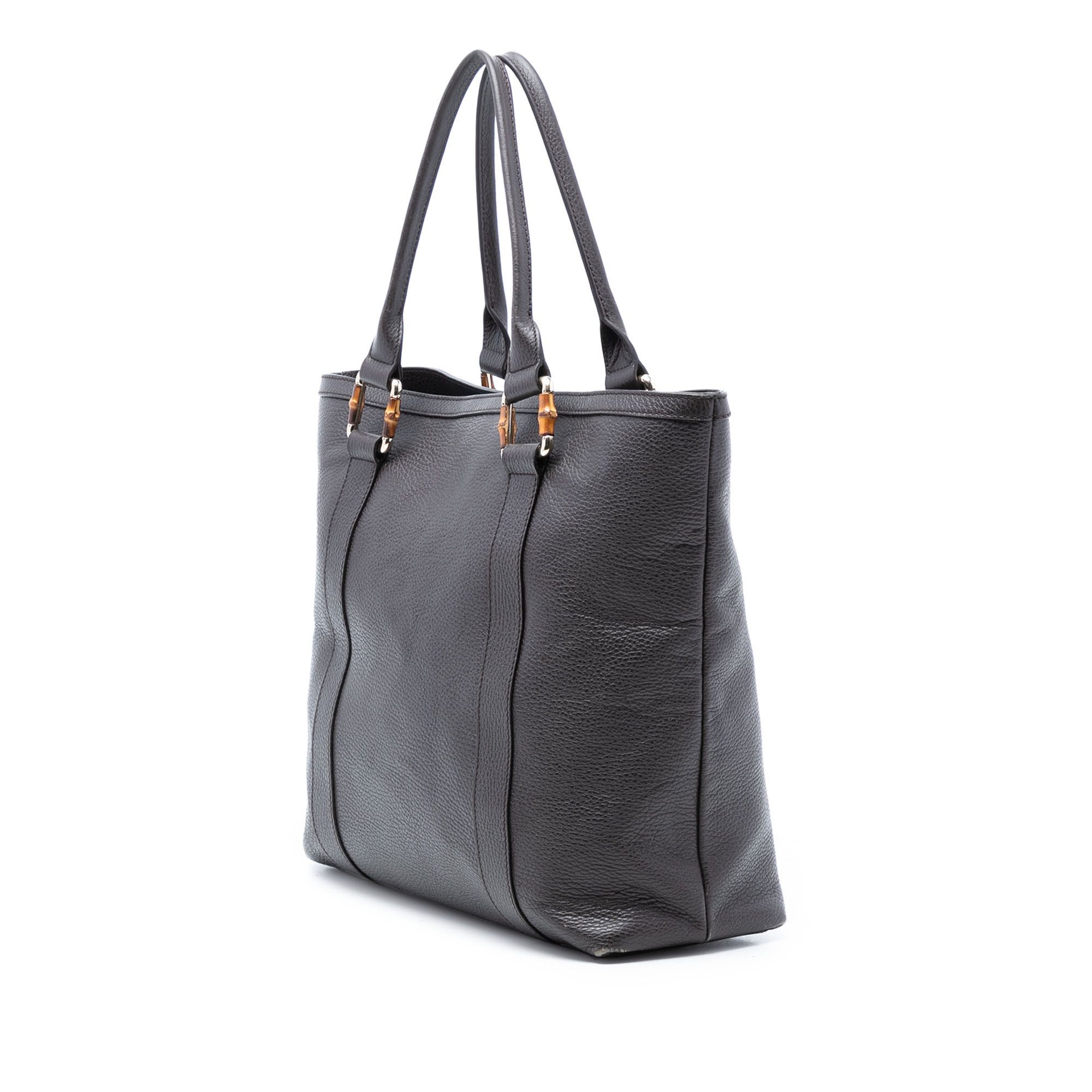 Gucci Gucci Grained Calfskin Bamboo Shopper Tote Size ONE SIZE - 2 Thumbnail