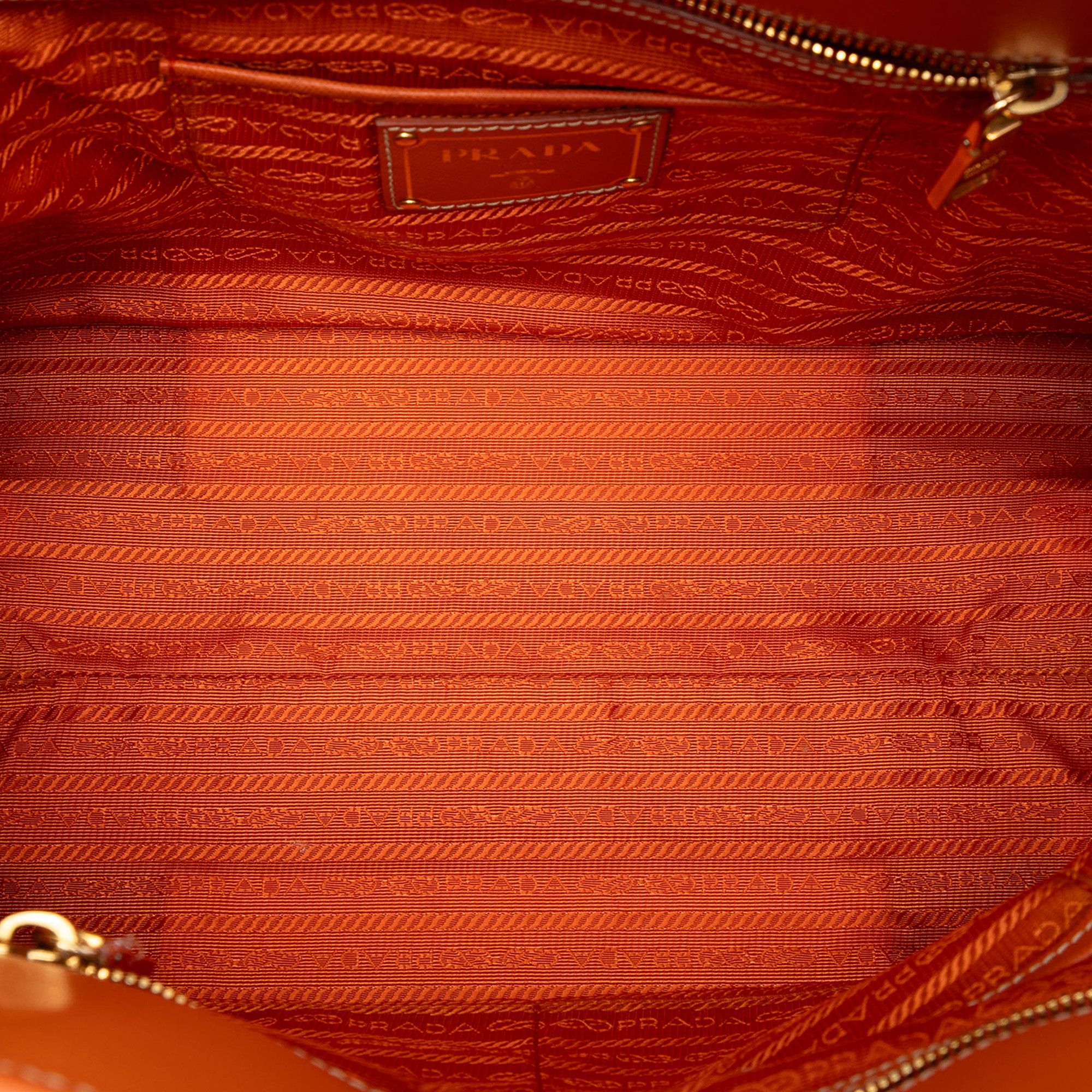 Prada Prada Saffiano Trimmed Canvas Canapa Satchel Size ONE SIZE - 4 Thumbnail