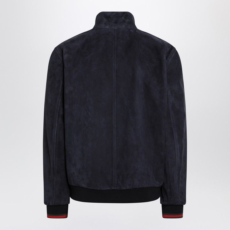 Gucci Gucci Blue Leather Jacket Size US XL / EU 56 / 4 - 2 Thumbnail