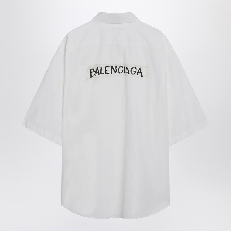 Balenciaga Balenciaga White Masking Tape Shirt Size US S / EU 44-46 / 1 - 2 Thumbnail
