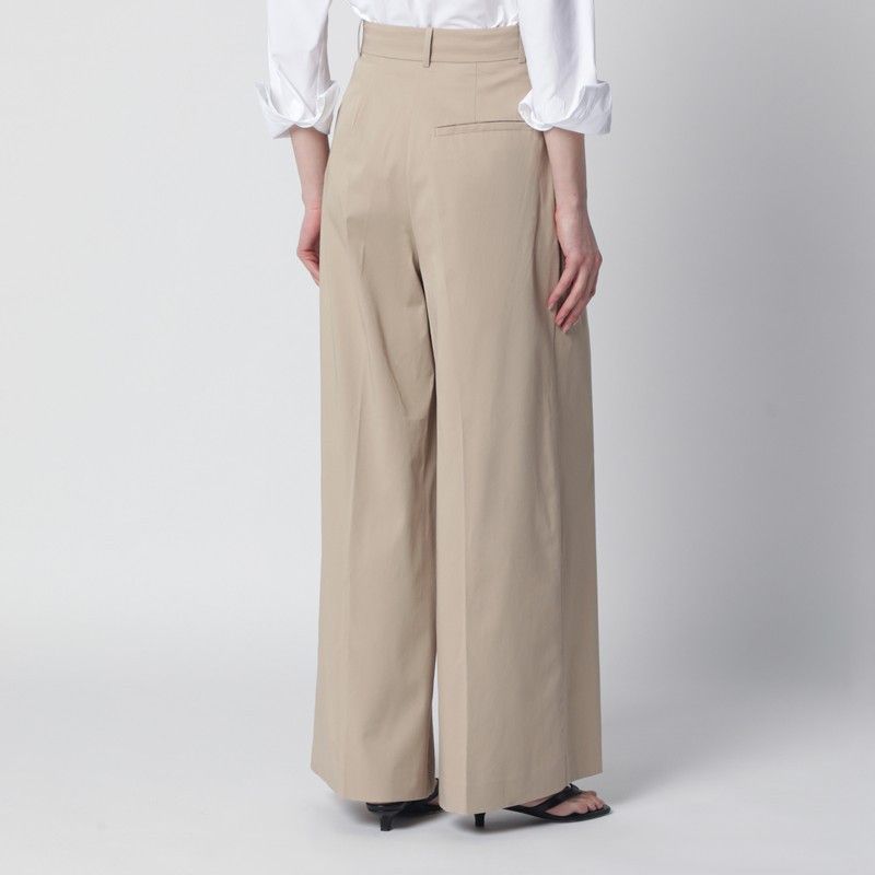 Anine Bing Anine Bing Beige Lou Trousers With Pleats Size 30" / US 8 / IT 44 - 2 Thumbnail