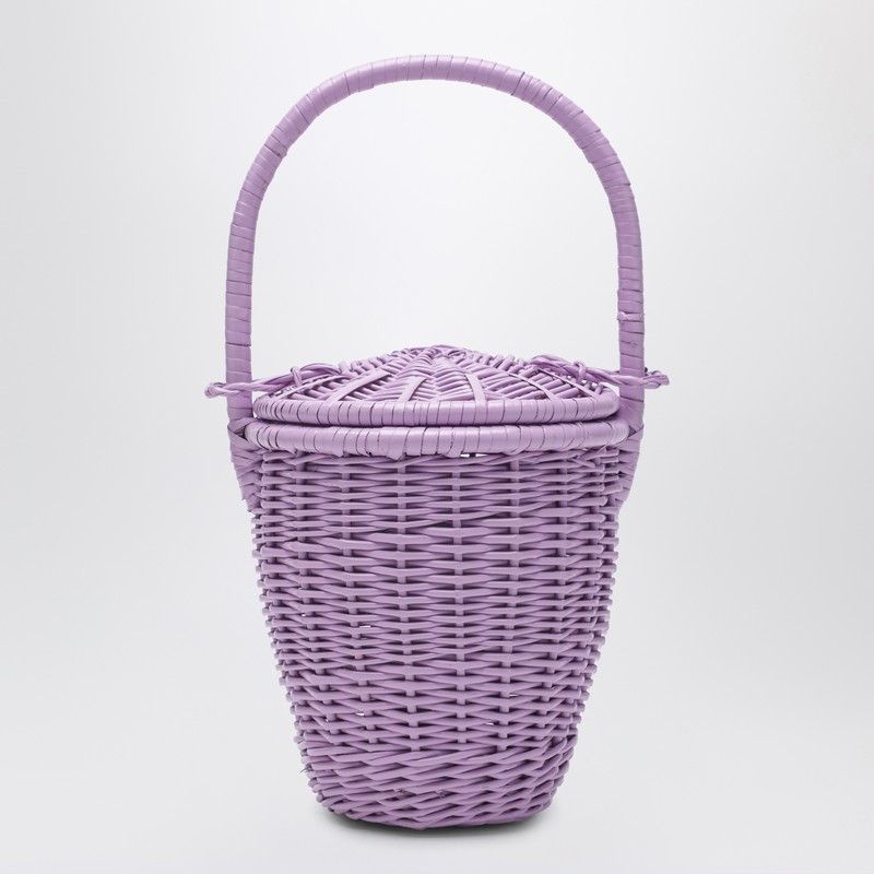 Patou Patou Lilac Wicker Bucket Bag Size ONE SIZE - 2 Thumbnail